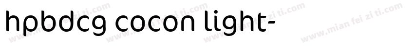 hpbdcg cocon light字体转换